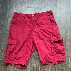 Urban Pipeline Men's Red Cargo Shorts